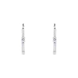 Goldsmiths Silver Cubic Zirconia 20mm Hoop Earrings