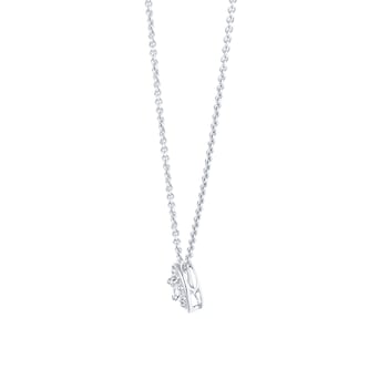 Goldsmiths Silver Diamond Cluster Pendant