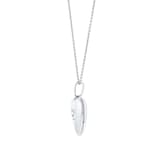 Goldsmiths Stirling Silver and 0.10ct Diamond Heart Locket