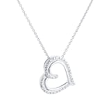 Goldsmiths Silver Diamond Heart Pendant
