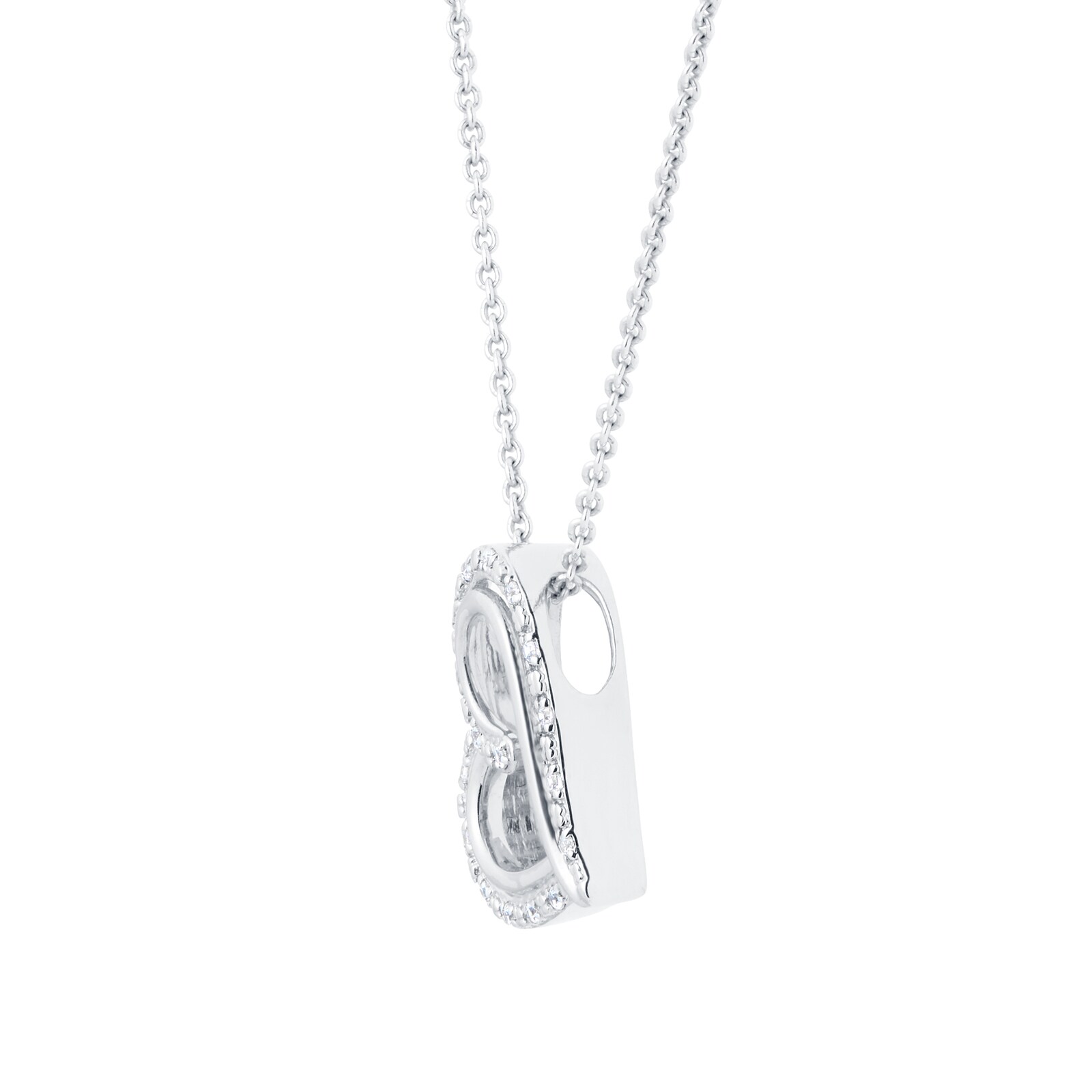 Goldsmiths Silver Diamond Heart Pendant Goldsmiths Silver Diamond Heart Pendant