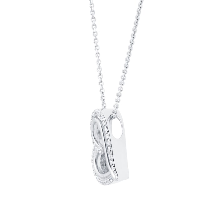 Goldsmiths Silver Diamond Heart Pendant