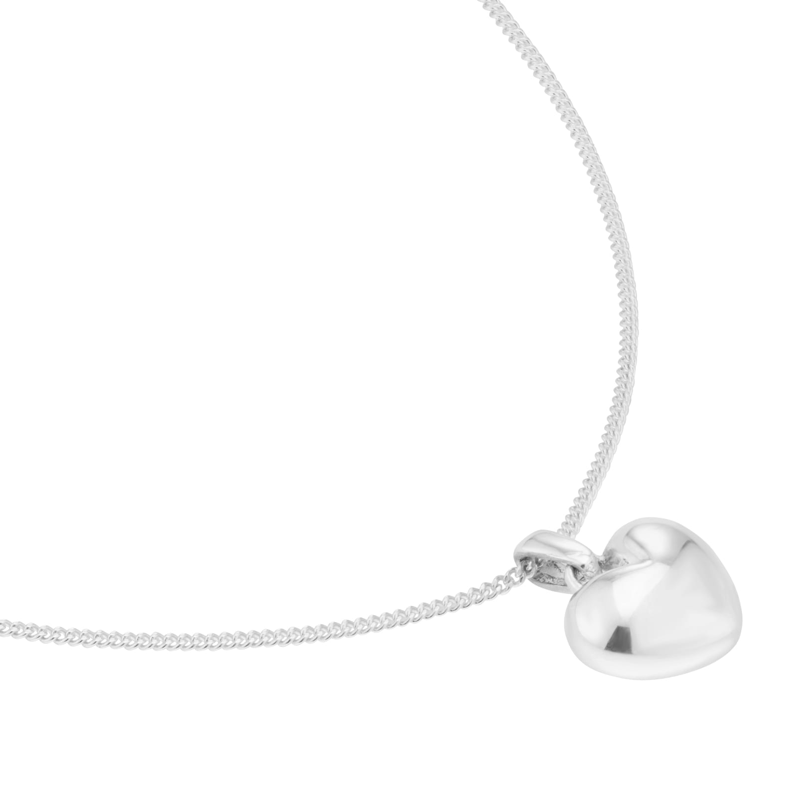 Goldsmiths Sterling Silver Puffed Heart Pendant Goldsmiths Sterling Silver Puffed Heart Pendant