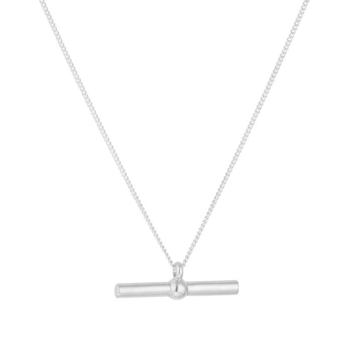 Goldsmiths Sterling Silver T Bar Pendant