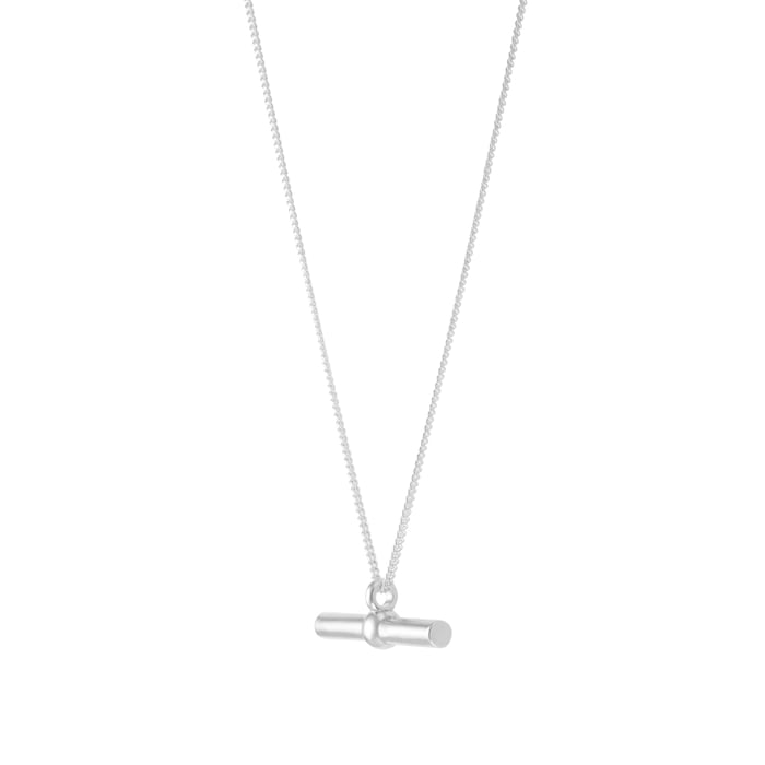 Goldsmiths Sterling Silver T Bar Pendant