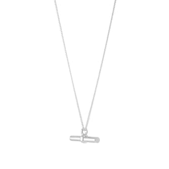Goldsmiths Sterling Silver T Bar Pendant Goldsmiths Sterling Silver T Bar Pendant