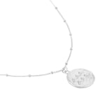 Goldsmiths Sterling Silver Aquarious Beaded Chain Horoscope Pendant