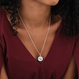 Goldsmiths Sterling Silver Aries Beaded Chain Horoscope Pendant