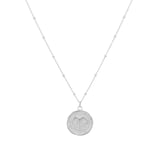 Goldsmiths Sterling Silver Aries Beaded Chain Horoscope Pendant