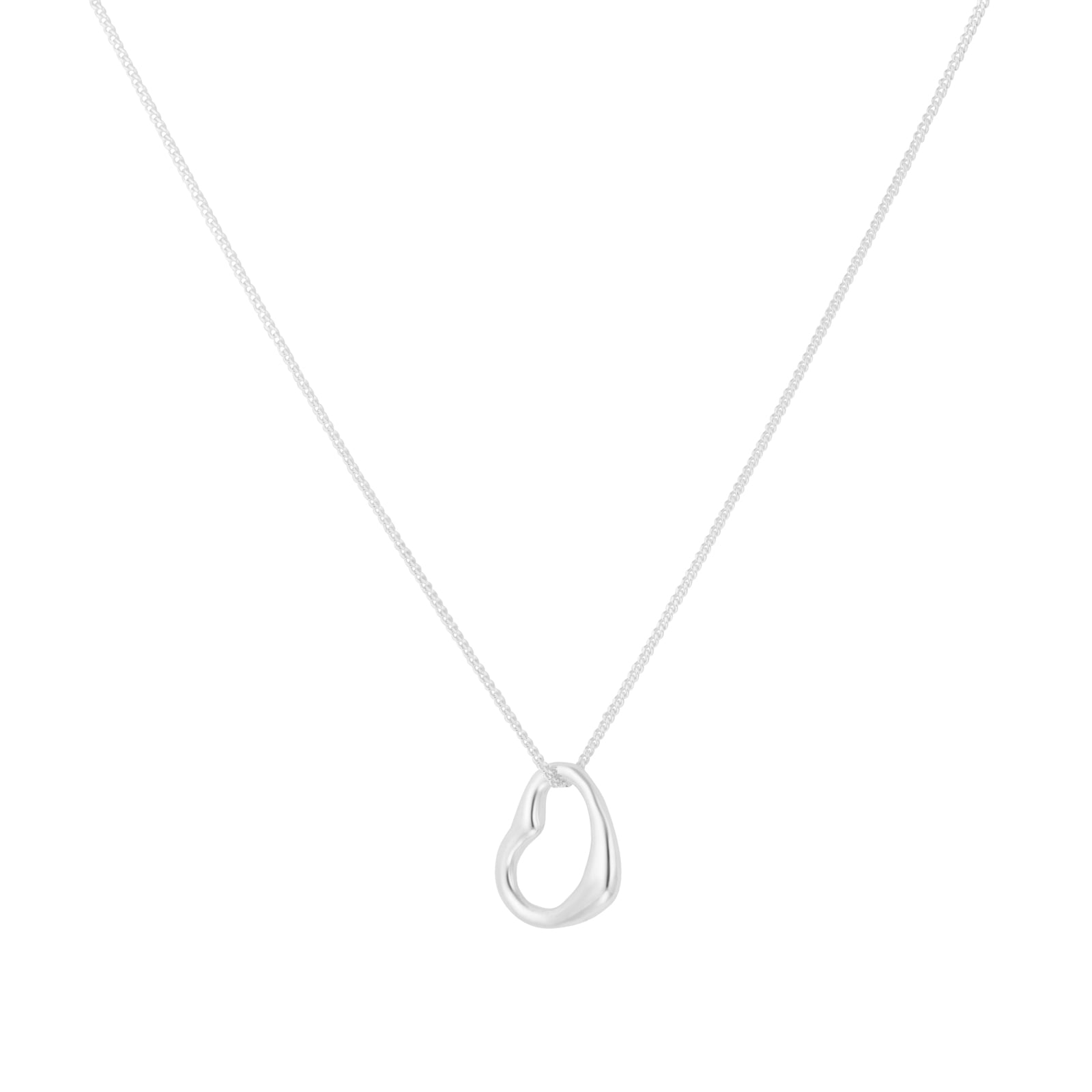 Best Luxury 
Sterling Silver Open Heart Pendant