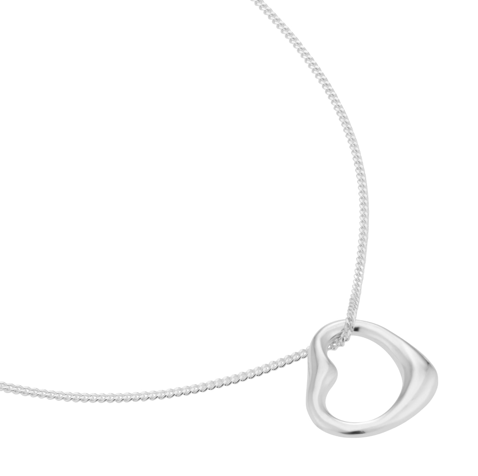 Goldsmiths Sterling Silver Open Heart Pendant