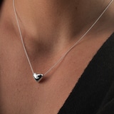 Goldsmiths Sterling Silver 11x10 Puff Heart Pendant