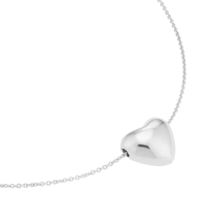 Goldsmiths Sterling Silver 11x10 Puff Heart Pendant