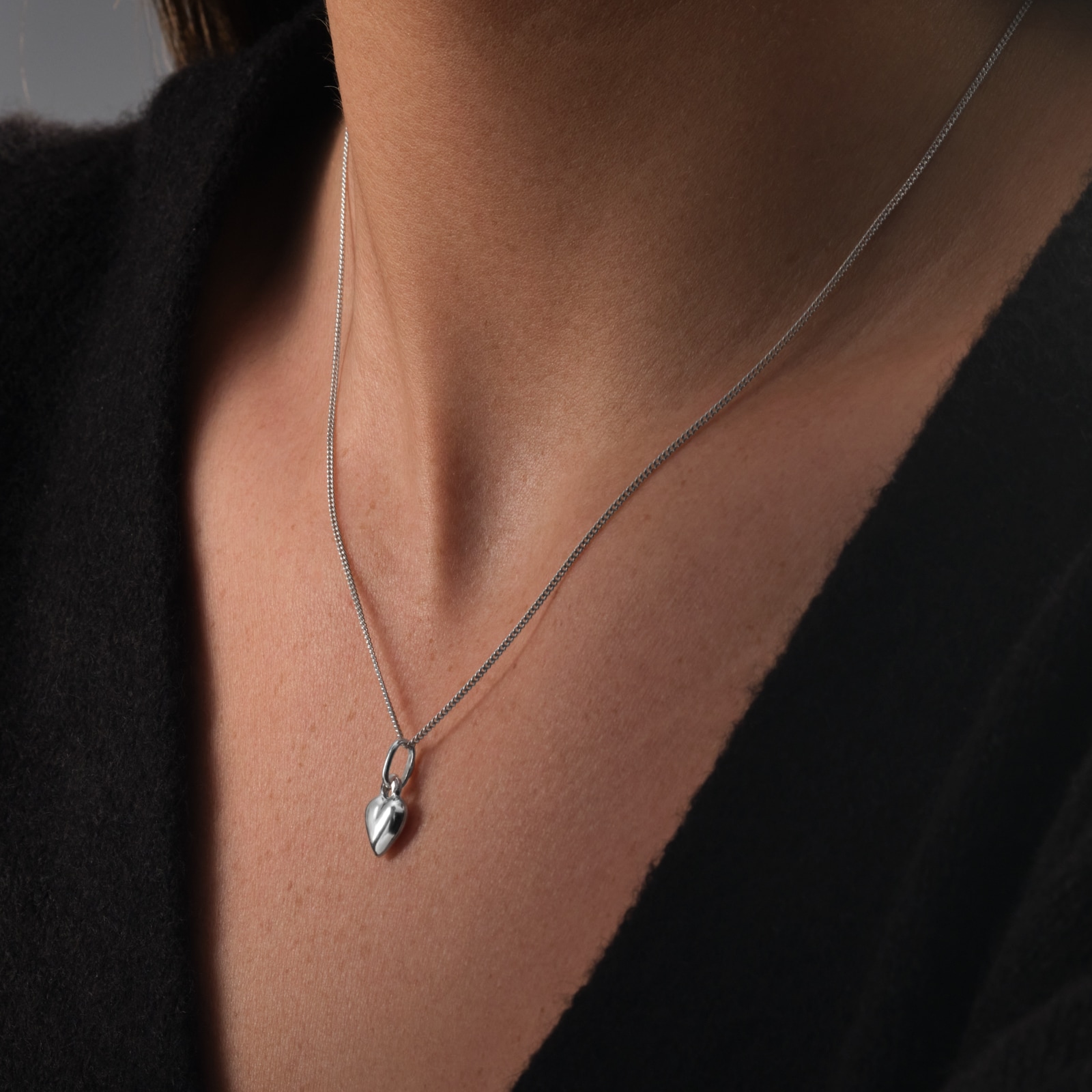 Goldsmiths Sterling Silver 9x16 Heart Pendant