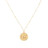 Goldsmiths 18ct Yellow Gold Plated Sterling Silver Aries Beaded Chain Horoscope Pendant