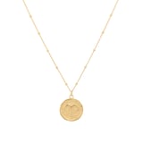 Goldsmiths 18ct Yellow Gold Plated Sterling Silver Aries Beaded Chain Horoscope Pendant