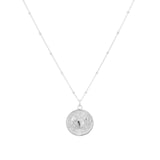 Goldsmiths Sterling Silver Cancer Beaded Chain Horoscope Pendant
