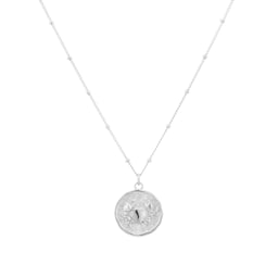 14700300 - Sterling Silver Cancer Beaded Chain Zodiac Pendant