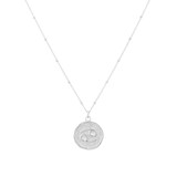 Goldsmiths Sterling Silver Cancer Beaded Chain Horoscope Pendant