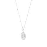 Goldsmiths Sterling Silver Cancer Beaded Chain Horoscope Pendant