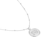 Goldsmiths Sterling Silver Cancer Beaded Chain Horoscope Pendant