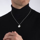Goldsmiths Sterling Silver Cancer Beaded Chain Horoscope Pendant