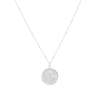 Goldsmiths Sterling Silver Capricorn Beaded Chain Zodiac Pendant Goldsmiths Sterling Silver Capricorn Beaded Chain Zodiac Pendant
