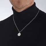 Goldsmiths Sterling Silver Capricorn Beaded Chain Horoscope Pendant