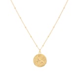 Goldsmiths 18ct Yellow Gold Plated Sterling Silver Capricorn Beaded Chain Horoscope Pendant