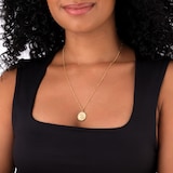 Goldsmiths 18ct Yellow Gold Plated Sterling Silver Capricorn Beaded Chain Horoscope Pendant
