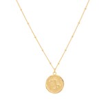 Goldsmiths 18ct Yellow Gold Plated Sterling Silver Capricorn Beaded Chain Horoscope Pendant