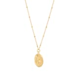 Goldsmiths 18ct Yellow Gold Plated Sterling Silver Capricorn Beaded Chain Horoscope Pendant