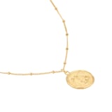 Goldsmiths 18ct Yellow Gold Plated Sterling Silver Capricorn Beaded Chain Horoscope Pendant