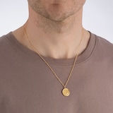 Goldsmiths 18ct Yellow Gold Plated Sterling Silver Capricorn Beaded Chain Horoscope Pendant
