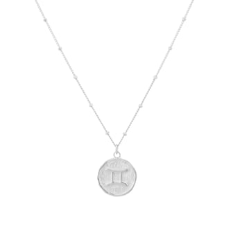 Goldsmiths Sterling Silver Gemini Beaded Chain Horoscope Pendant Goldsmiths Sterling Silver Gemini Beaded Chain Horoscope Pendant