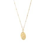 Goldsmiths 18ct Yellow Gold Plated Sterling Silver Gemini Beaded Chain Horoscope Pendant