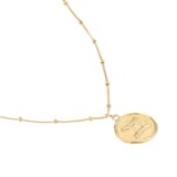 Goldsmiths 18ct Yellow Gold Plated Sterling Silver Gemini Beaded Chain Horoscope Pendant