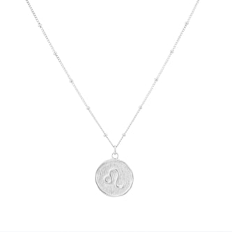 Goldsmiths Sterling Silver Leo Beaded Chain Horoscope Pendant Goldsmiths Sterling Silver Leo Beaded Chain Horoscope Pendant