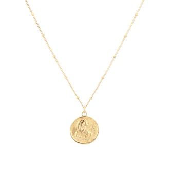 Goldsmiths 18ct Yellow Gold Plated Sterling Silver Leo Beaded Chain Horoscope Pendant