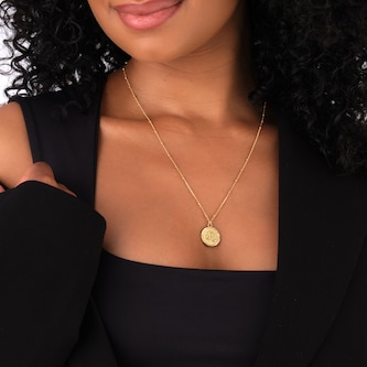 Goldsmiths 18ct Yellow Gold Plated Sterling Silver Leo Beaded Chain Horoscope Pendant