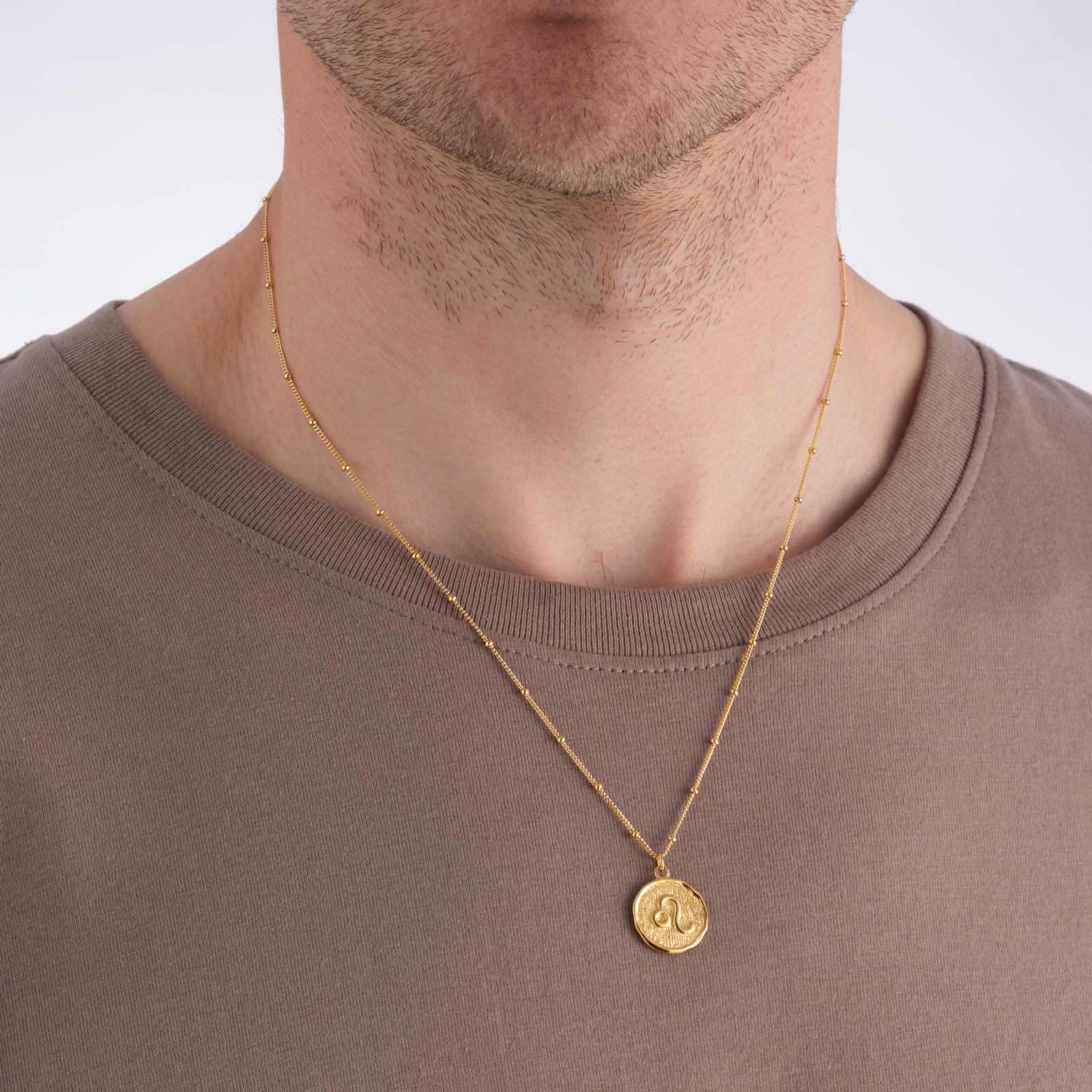 Goldsmiths 18ct Yellow Gold Plated Sterling Silver Leo Beaded Chain Horoscope Pendant Goldsmiths 18ct Yellow Gold Plated Sterling Silver Leo Beaded Chain Horoscope Pendant