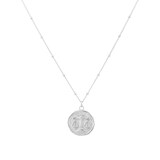 Goldsmiths Sterling Silver Libra Beaded Chain Horoscope Pendant