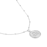Goldsmiths Sterling Silver Libra Beaded Chain Horoscope Pendant