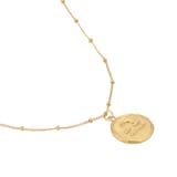 Goldsmiths 18ct Yellow Gold Plated Sterling Silver Libra Beaded Chain Horoscope Pendant