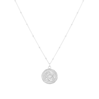 Goldsmiths Sterling Silver Pisces Beaded Chain Horoscope Pendant
