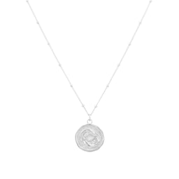 14700311 - Sterling Silver Pisces Beaded Chain Zodiac Pendant