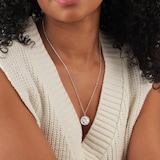 Goldsmiths Sterling Silver Pisces Beaded Chain Horoscope Pendant