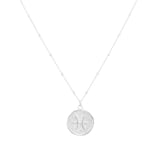 Goldsmiths Sterling Silver Pisces Beaded Chain Horoscope Pendant