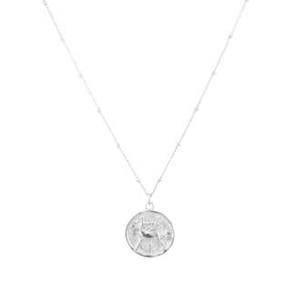 Goldsmiths Sterling Silver Sagittarious Beaded Chain Horoscope Pendant