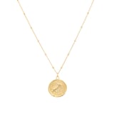 Goldsmiths 18ct Yellow Gold Plated Sterling Silver Sagittarious Beaded Chain Horoscope Pendant